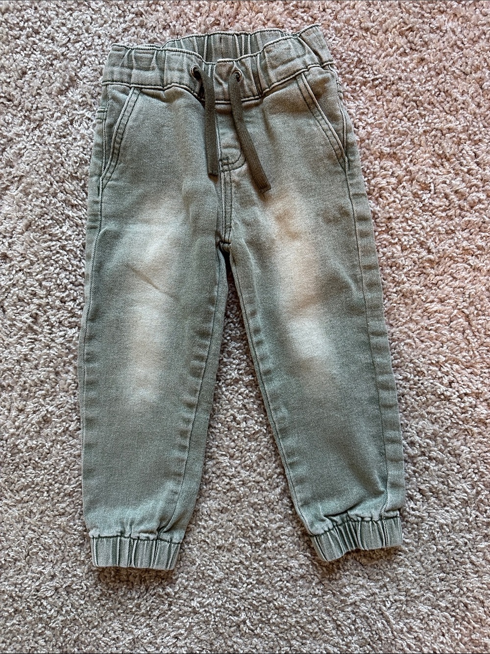 Little Bipsy green wash chino Jogger
